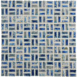 Arcadia Weave Neptune Blue Inch Porcelain Floor & Wall Tile