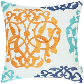 Calitime Home Decor Cushion Covers Pillows Shell White Cotton Canvas