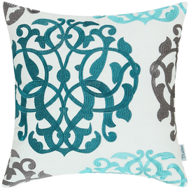 Calitime Home Decor Cushion Covers Pillows Shell White Cotton Canvas