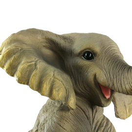 Cute African Elephant Porch Garden Statue W Lantern