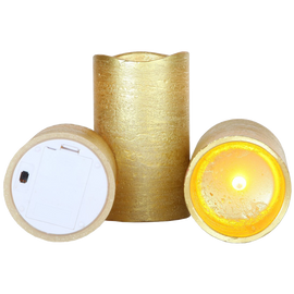 Lily's Home Everlasting Flameless Led Candles With Remote And Timer Set Of 3 Candles