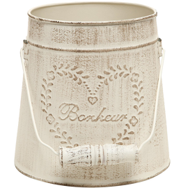 Mygift French Country Vintage Style Rustic Metal Garden Decor Bucket Centerpiece Vase Flower Holder