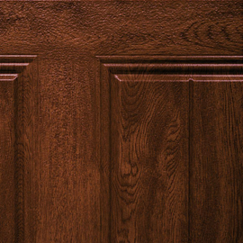 R-Value Intellicore Insulated Ultra-Grain Walnut Garage Door with Arch Window