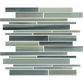 Sample Beach Break Hand Painted Linear Glass Mosaic Tiles