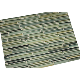 Sample Beach Break Hand Painted Linear Glass Mosaic Tiles