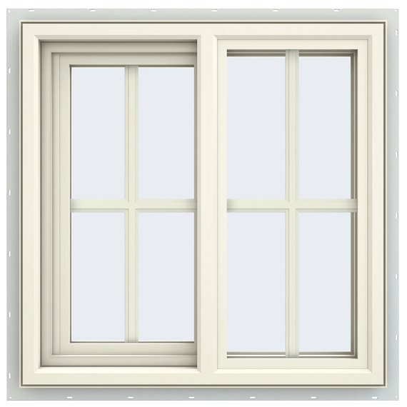 Series Left-Hand Sliding Vinyl Window with Grids