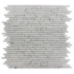 Torpedo 1-4 X Random White Carrera Pattern Marble Mosaic Tiles