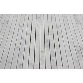 Torpedo 1-4 X Random White Carrera Pattern Marble Mosaic Tiles