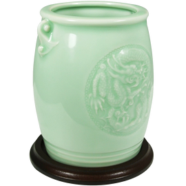 Wrapables Gifts And Decor Chinese Dragon And Phoenix Celadon Ceramic Vase